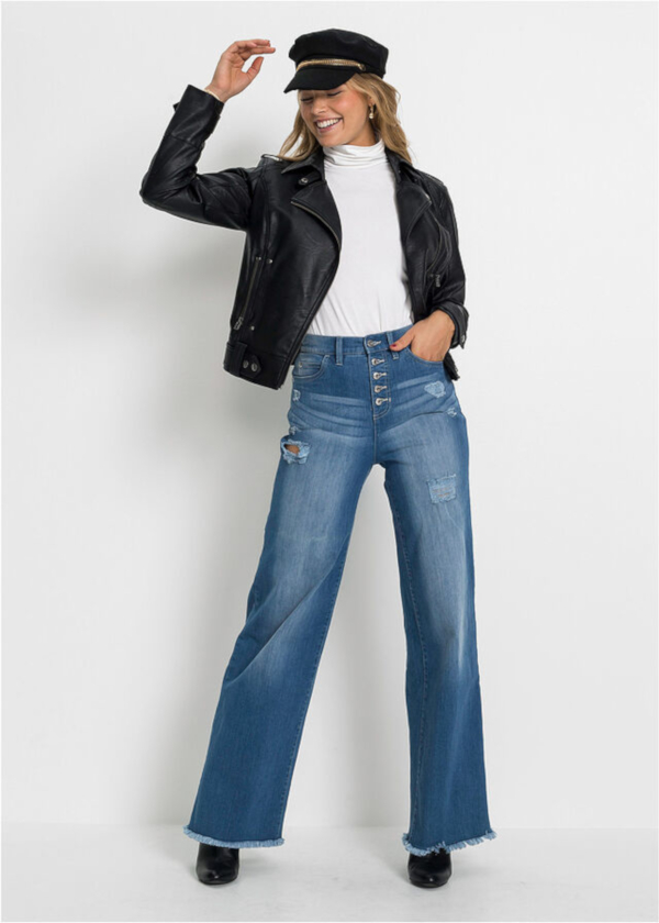 Bonprix jeansy Marlena z wysoką talią