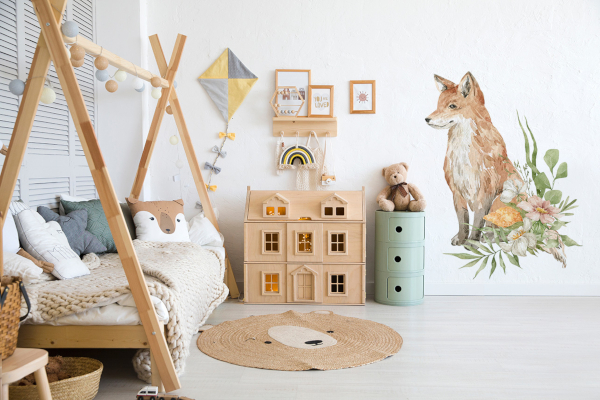 Sticker mit Waldtier - Fuchs im Kinderzimmer
