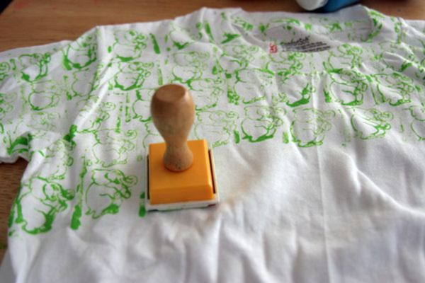Textildruck mit Stempeln