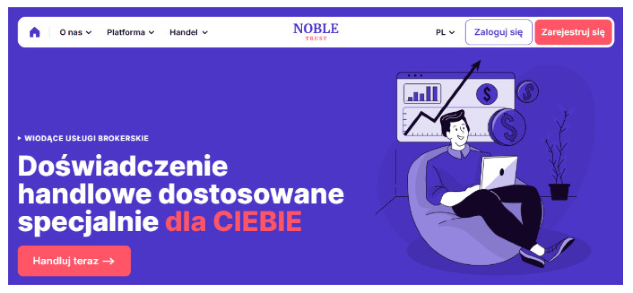 Recenzja Noble-Trust.com.co - Doświadczenie handlowe dopasowane specjalnie do Ciebie