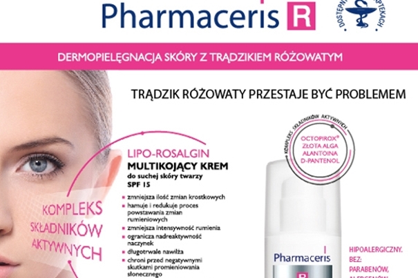 R – jak rosacea: trądzik różowaty