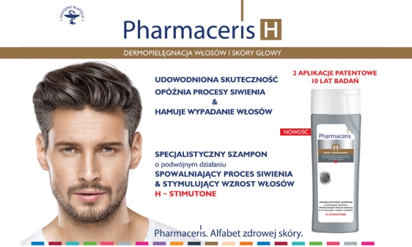 Pharmaceris -  H-STIMUTONE Szampon o podwójnym działaniu spowalniający proces siwienia &amp; stymulujący wzrost włosów