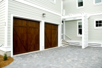 black garage doors